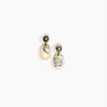 Dinosaur Designs Small River Rock Earrings Earrings in Sandy Pearl Colour resin with Studs Backing