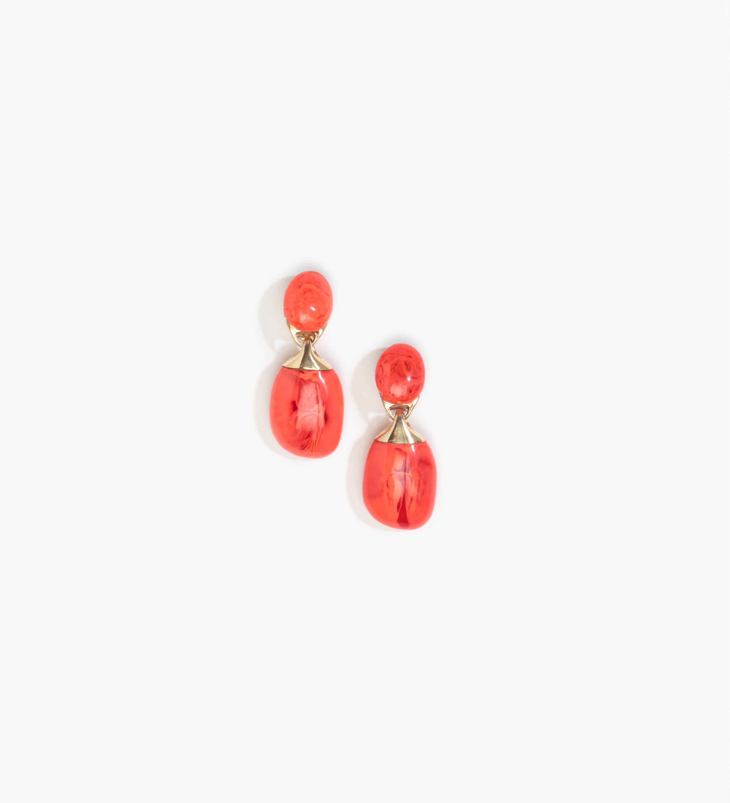 Dinosaur Designs Small River Rock Earrings Earrings in Lychee Colour resin with Studs Backing