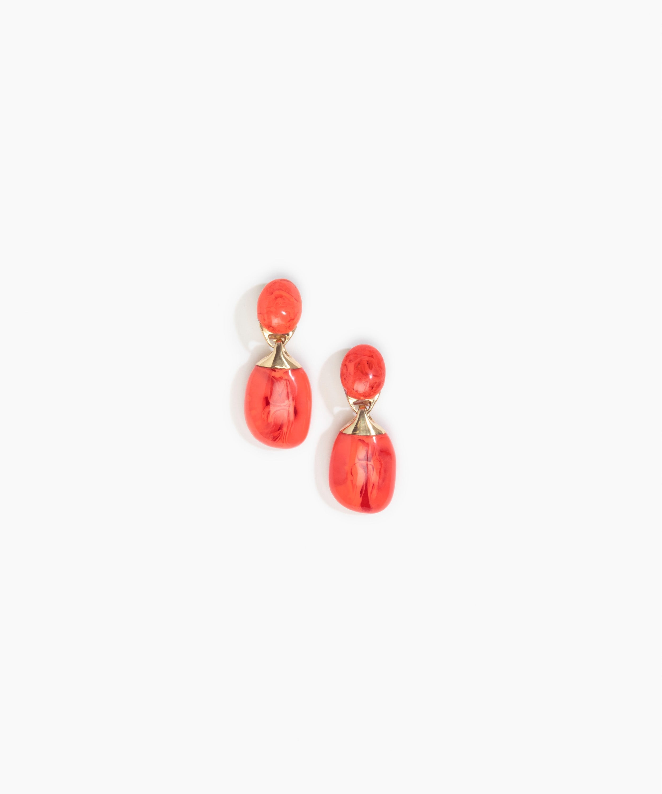 Dinosaur Designs Small River Rock Earrings Earrings in Lychee Colour resin with Studs Backing