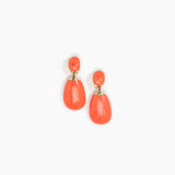 Dinosaur Designs Large River Rock Earrings Earrings in Lychee Colour resin with Studs Backing