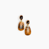 Dinosaur Designs Large River Rock Earrings Earrings in Dark Horn Colour resin with Studs Backing