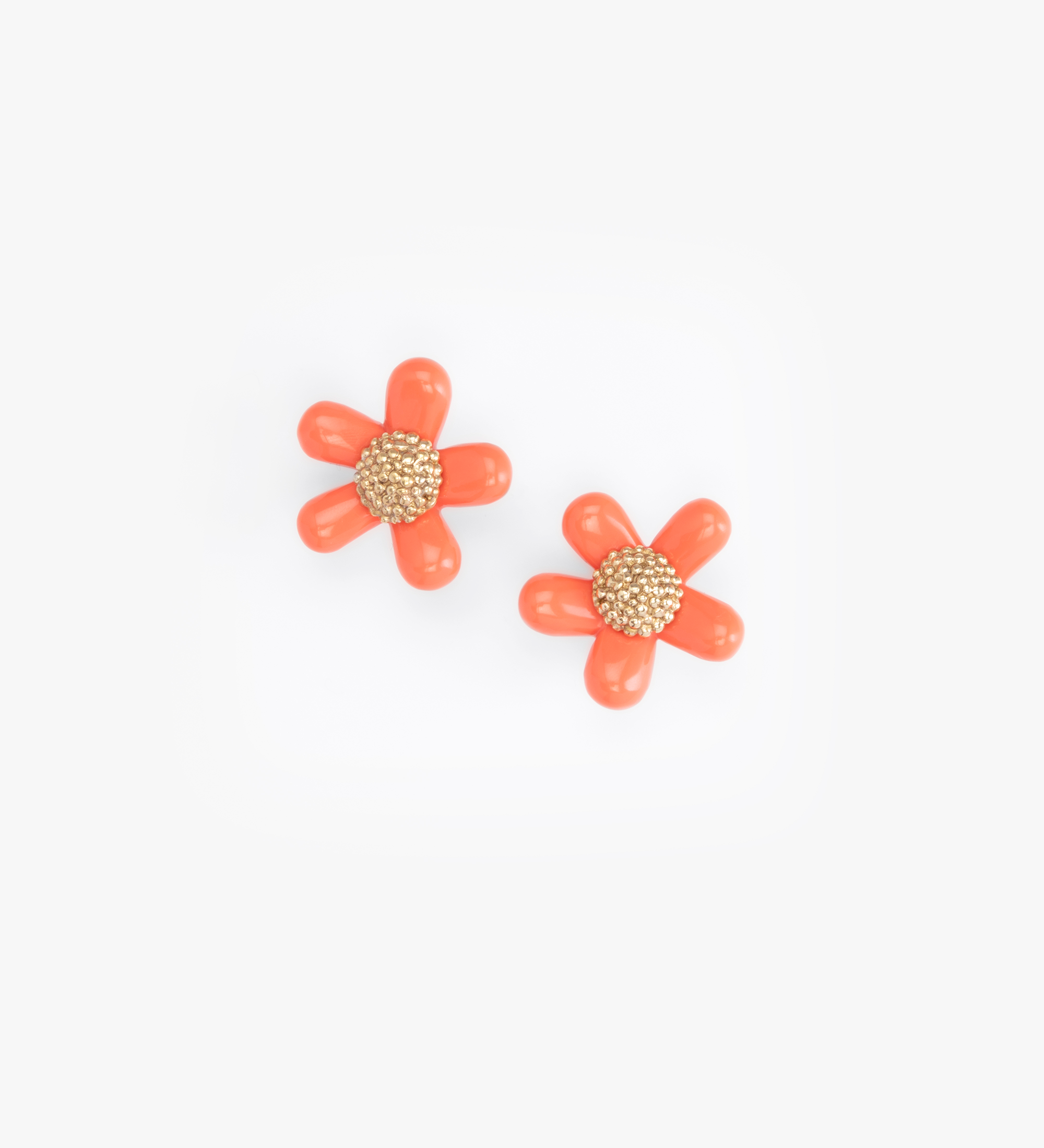 Dinosaur Designs Large Paradise Daisy Earrings Earrings in Lychee Colour resin with Studs Backing