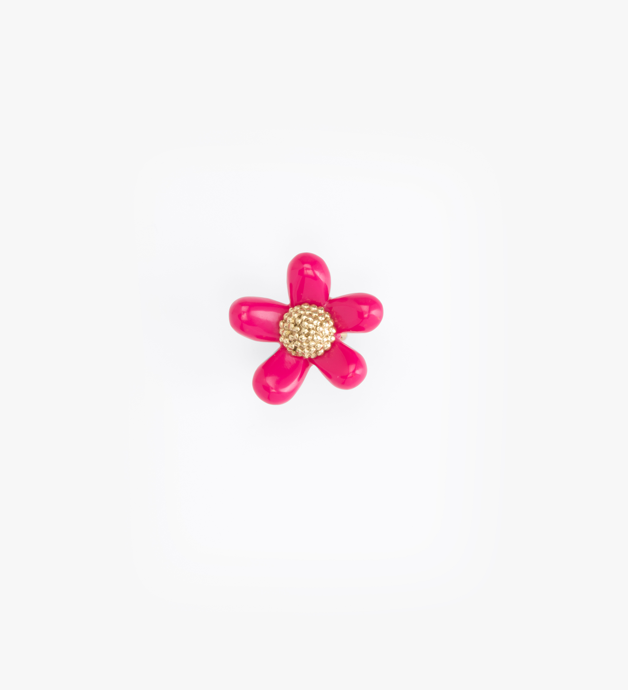 Dinosaur Designs Large Paradise Daisy Ring Rings in Flamingo Colour resin 