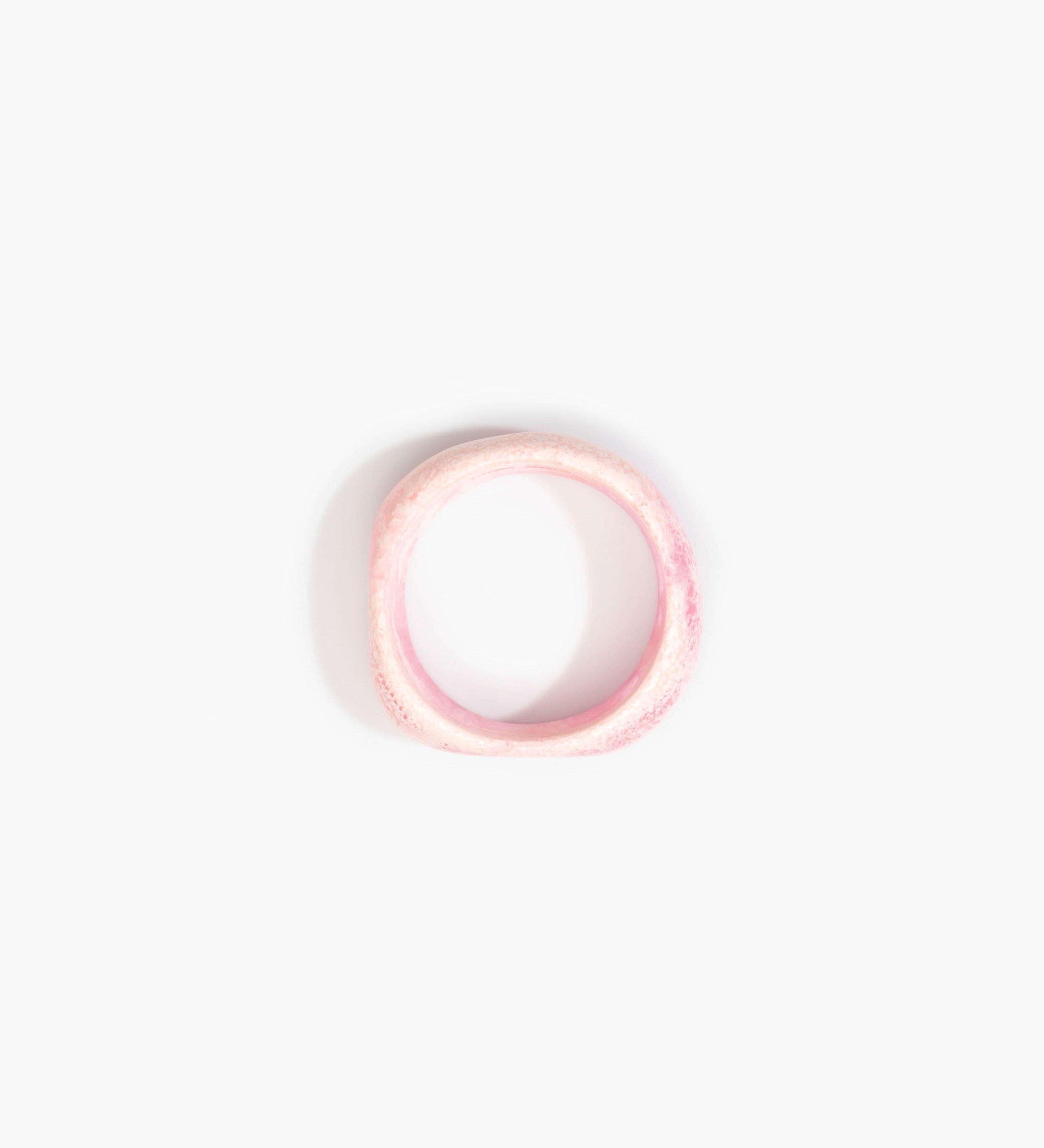 Dinosaur Designs Large Organic Bangle Bracelets in Shell Pink Colour resin with Narrow Fit