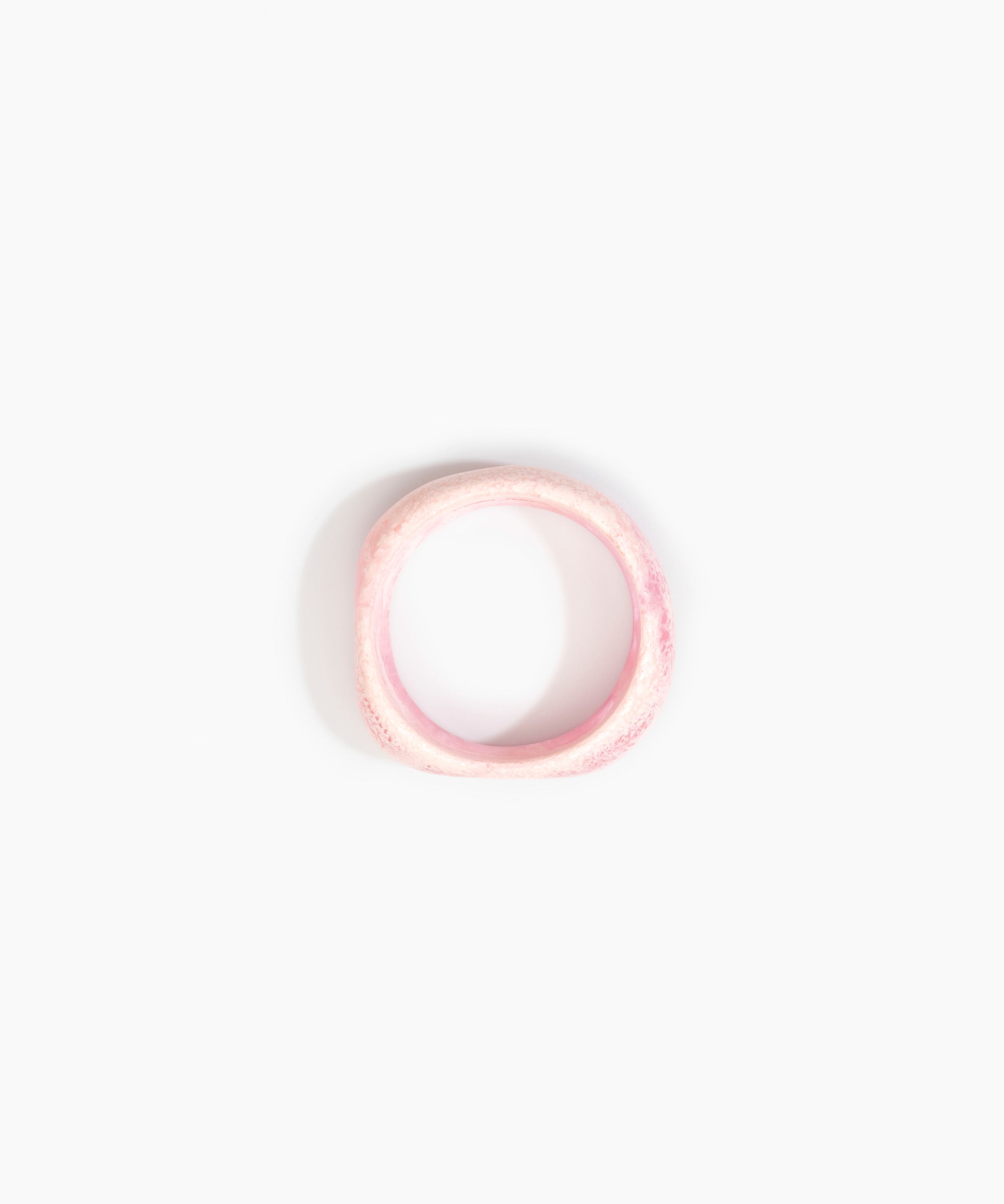 Dinosaur Designs Large Organic Bangle Bracelets in Shell Pink Colour resin with Narrow Fit