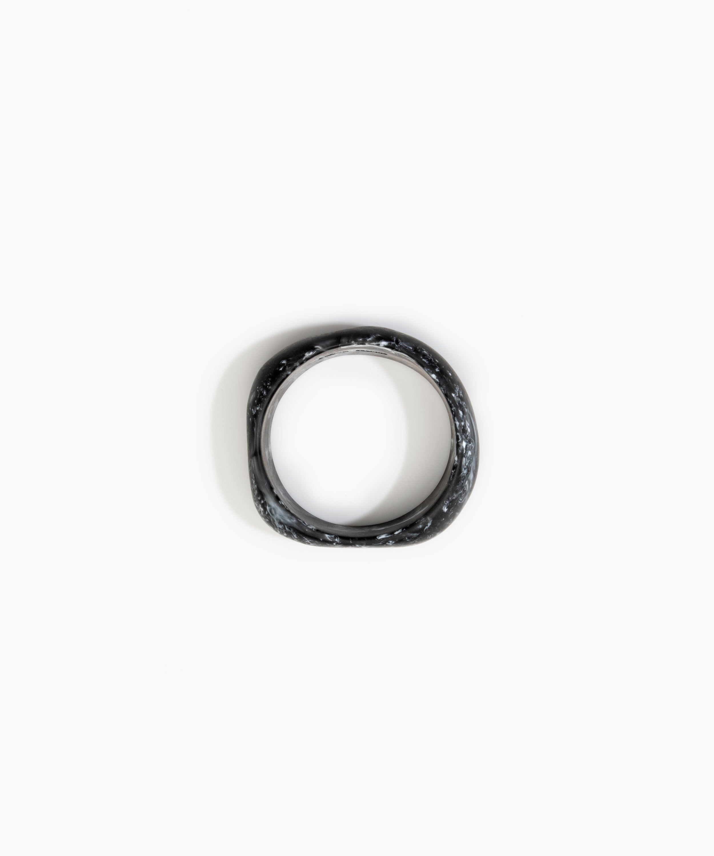 Dinosaur Designs Large Organic Bangle Bracelets in Black Marble Colour resin with Wide Fit