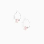 Dinosaur Designs Joie De Vivre Hoop Earrings Earrings in Shell Pink Colour resin with 925 Sterling Silver Material