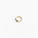 Dinosaur Designs Small Horn Ring Rings in Sandy Pearl Colour resin with Nano-Coated Brass Material