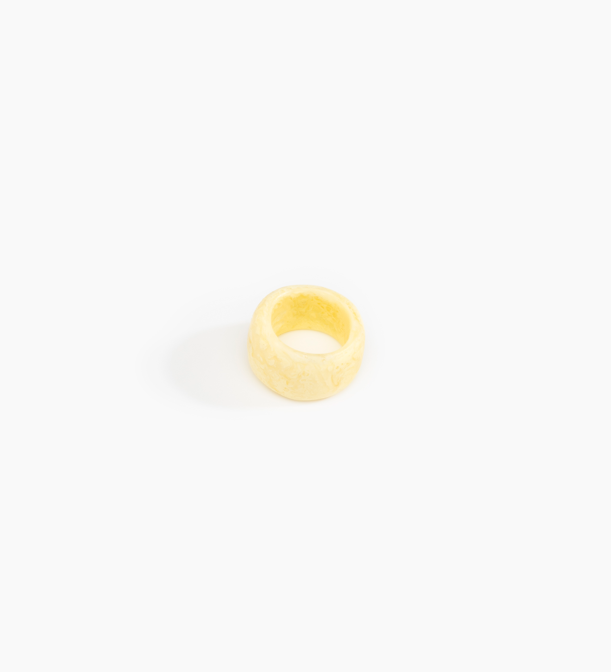 Dinosaur Designs Band Ring Rings in Lemon Colour resin with Narrow Fit