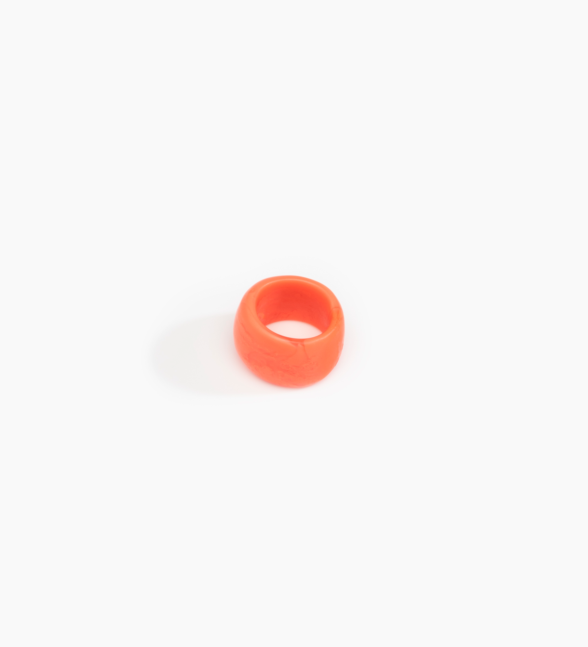 Dinosaur Designs Band Ring Rings in Lychee Colour resin with Narrow Fit