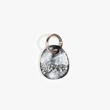 Dinosaur Designs Earth Keyring Keychains in Black Marble Colour resin with Gunmetal Metal