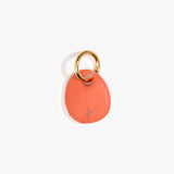 Dinosaur Designs Earth Keyring Keychains in Coral Swirl Colour resin with Brass Metal