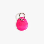 Dinosaur Designs Earth Keyring Keychains in Flamingo Colour resin with Gunmetal Metal