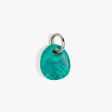 Dinosaur Designs Earth Keyring Keychains in Mineral Swirl Colour resin with Gunmetal Metal