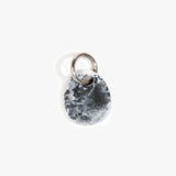 Dinosaur Designs Earth Keyring Keychains in White Marble Colour resin with Gunmetal Metal