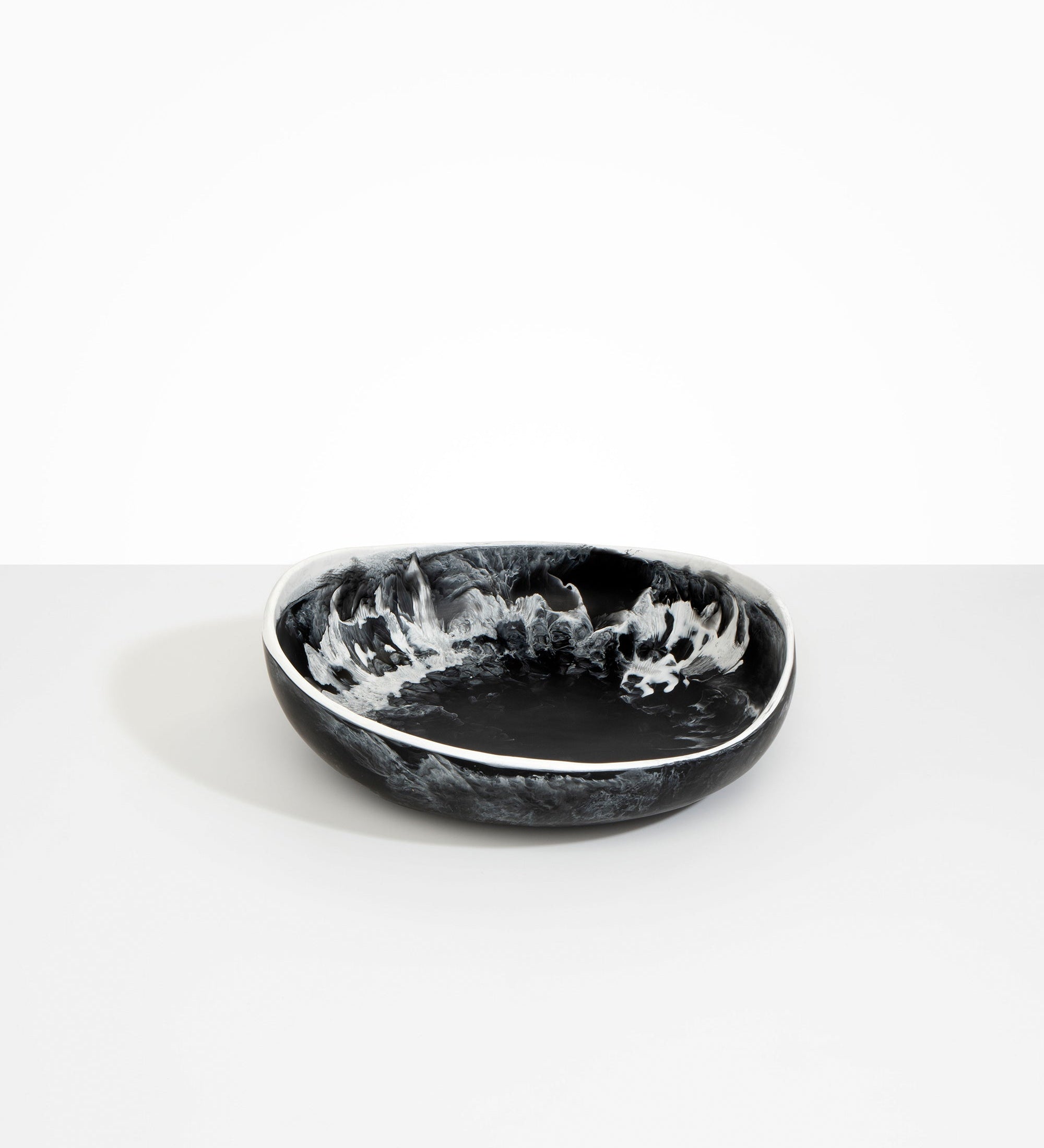 Dinosaur Designs Medium Flow Bowl Bowls in Black Marble Colour resin