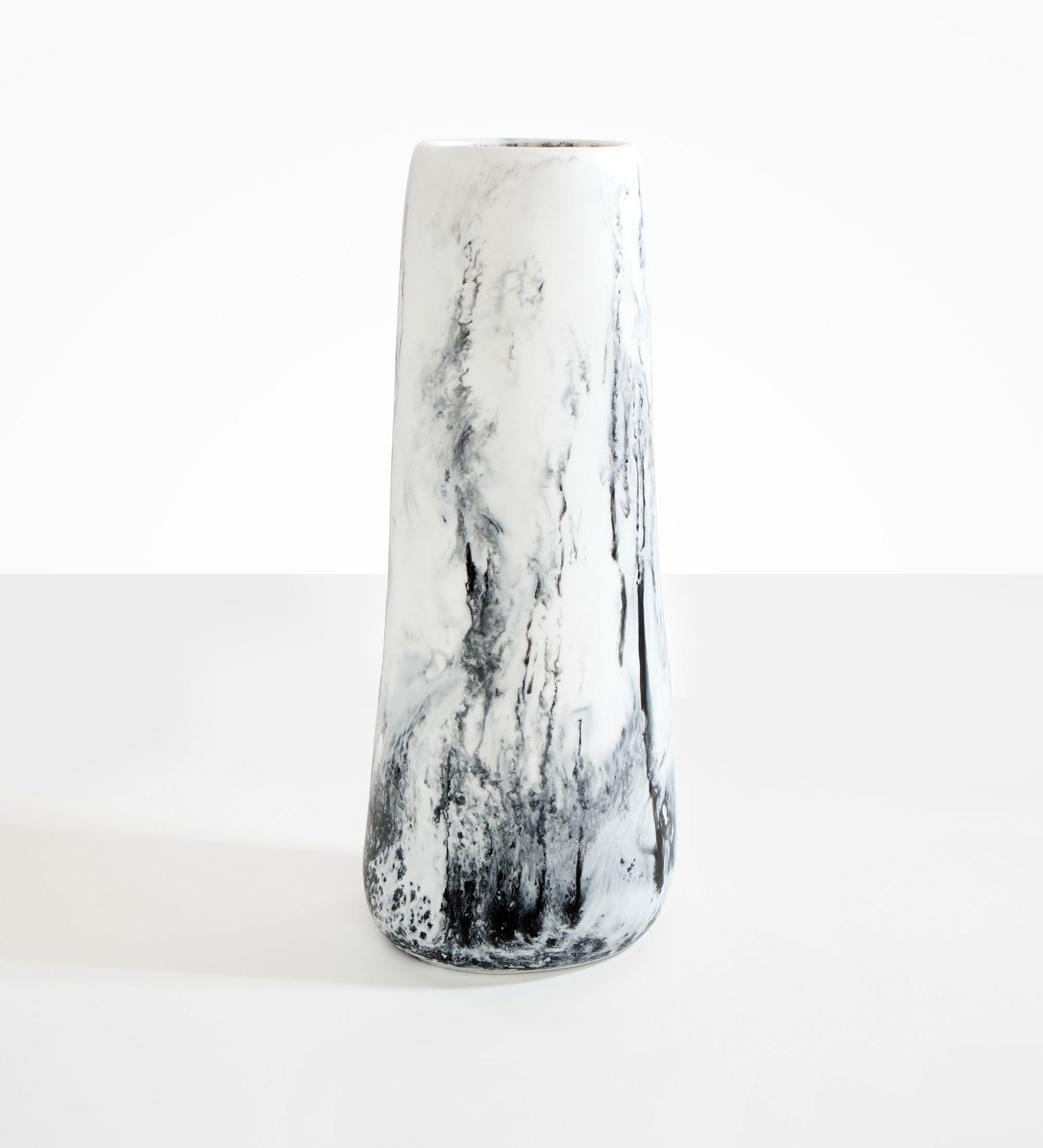 Dinosaur Designs Tall Pebble Vase Vases in White Marble Colour resin