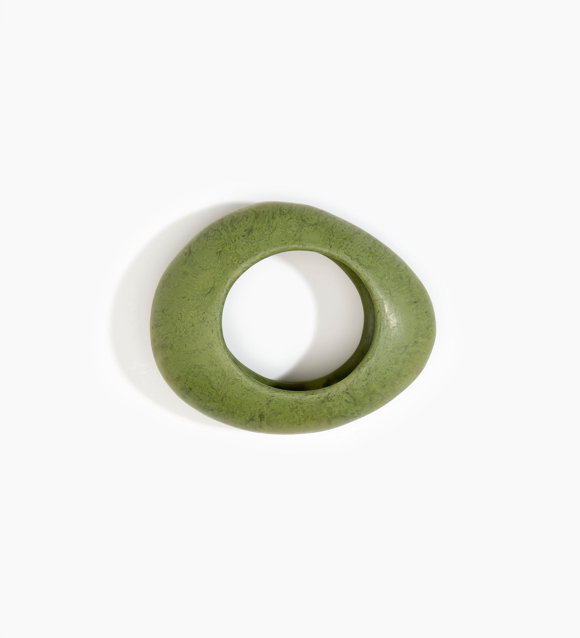 Dinosaur Designs Large Rock Bangle Jewelry in Olive Colour resin with Wide Fit