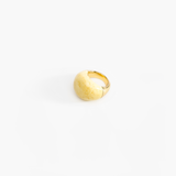 Dinosaur Designs Large Horn Ring Rings in Lemon Colour resin with Nano-Coated Brass Material