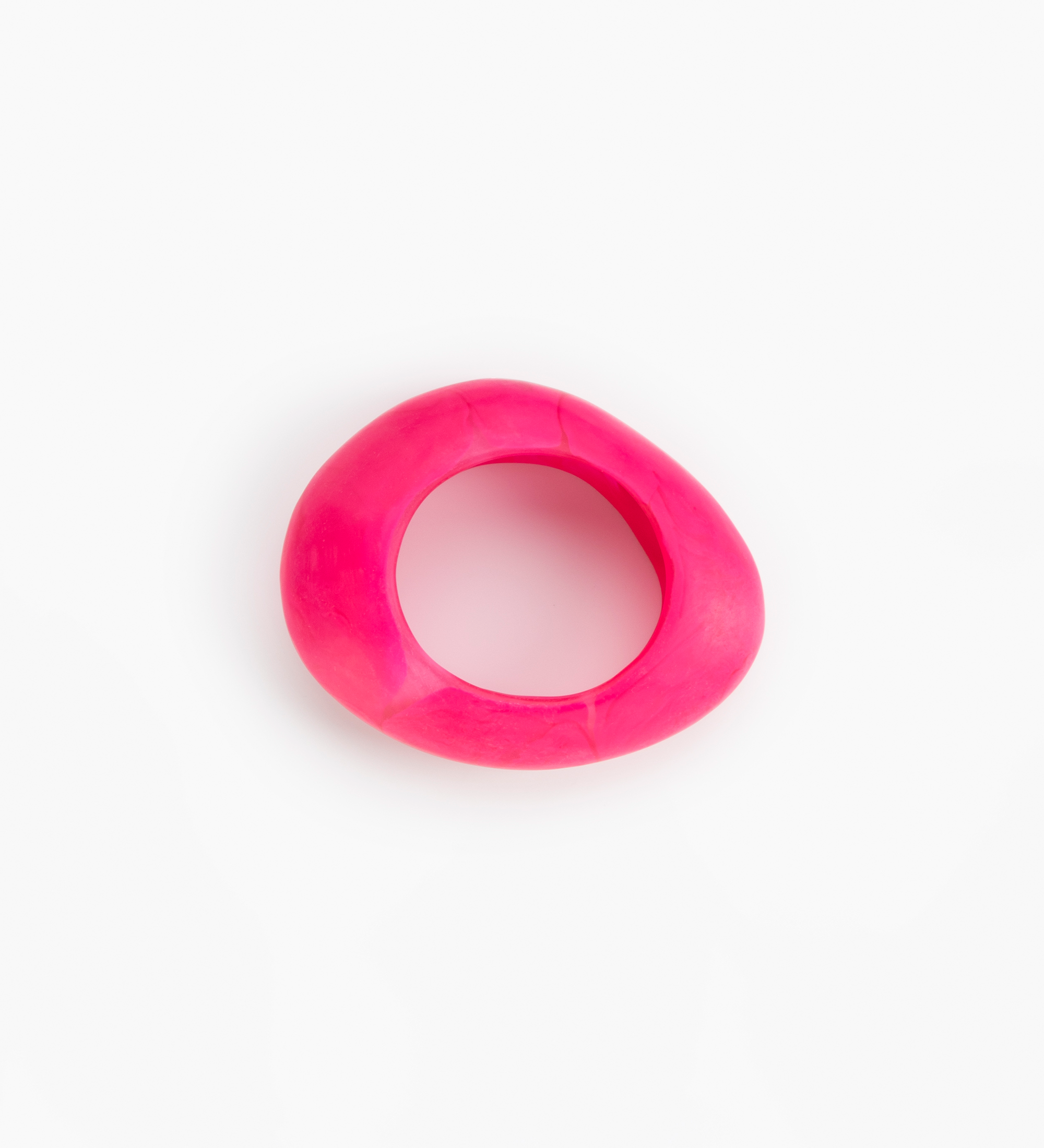 Dinosaur Designs Large Rock Bangle Jewelry in Flamingo Colour resin with Wide Fit