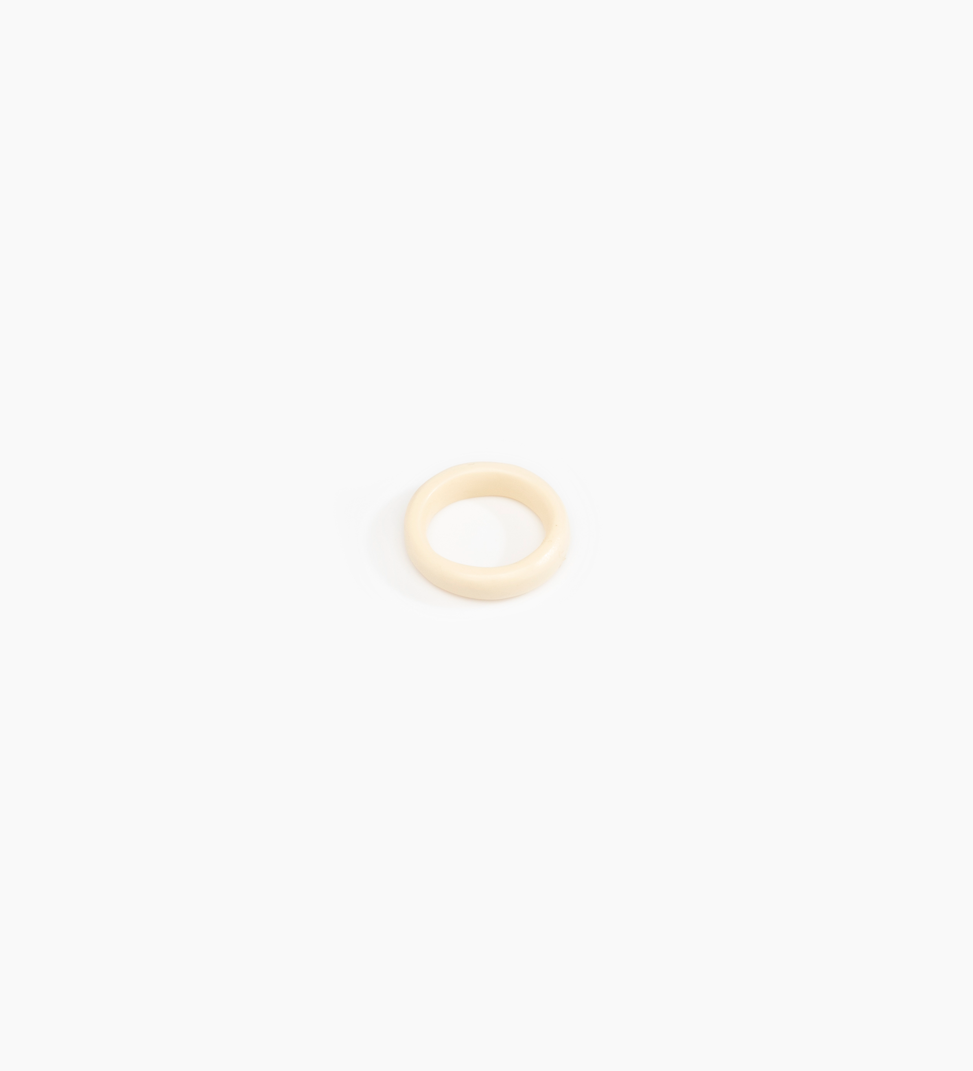 Dinosaur Designs Modern Tribal Band Ring Rings in Cream Colour resin with Regular Fit