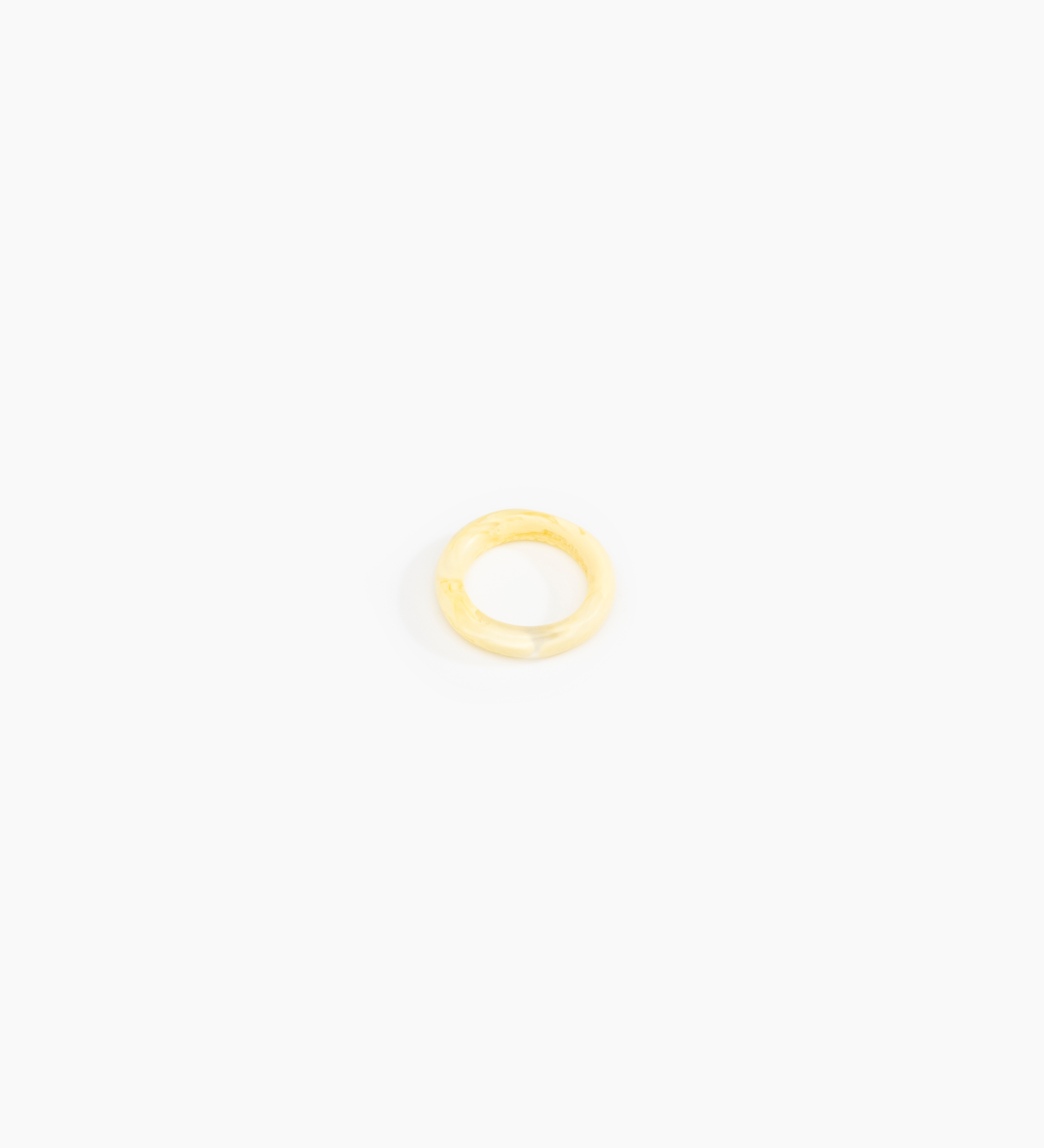 Dinosaur Designs Modern Tribal Band Ring Rings in Lemon Colour resin with Wide Fit