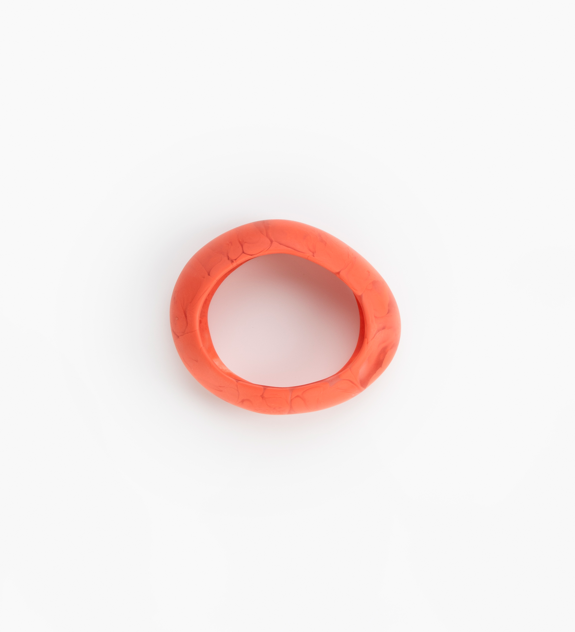 Dinosaur Designs Medium Rock Bangle Bracelets in Coral Swirl Colour resin with Wide Fit