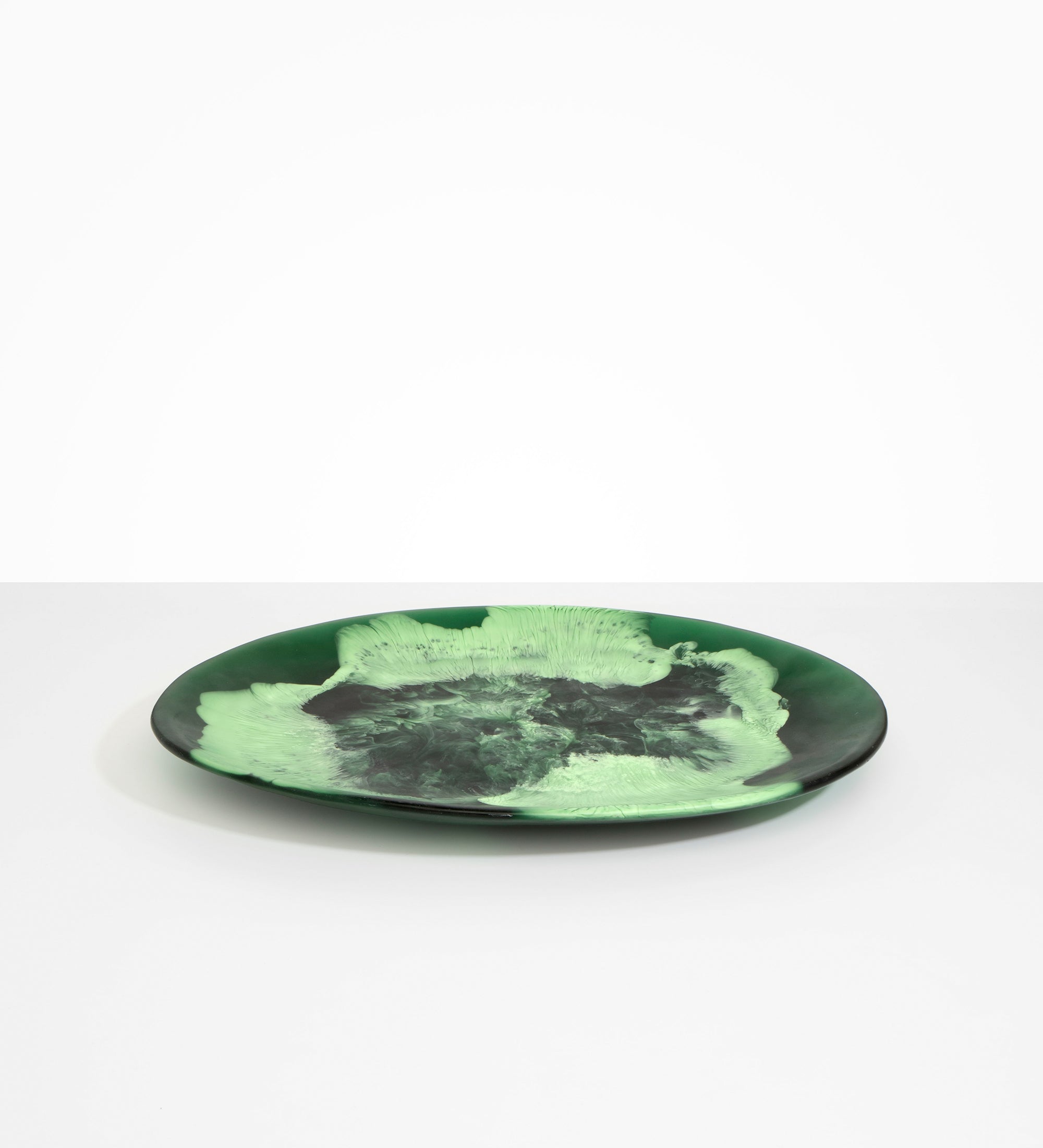 Dinosaur Designs Long Temple Platter Serving Platters in Moss Colour resin