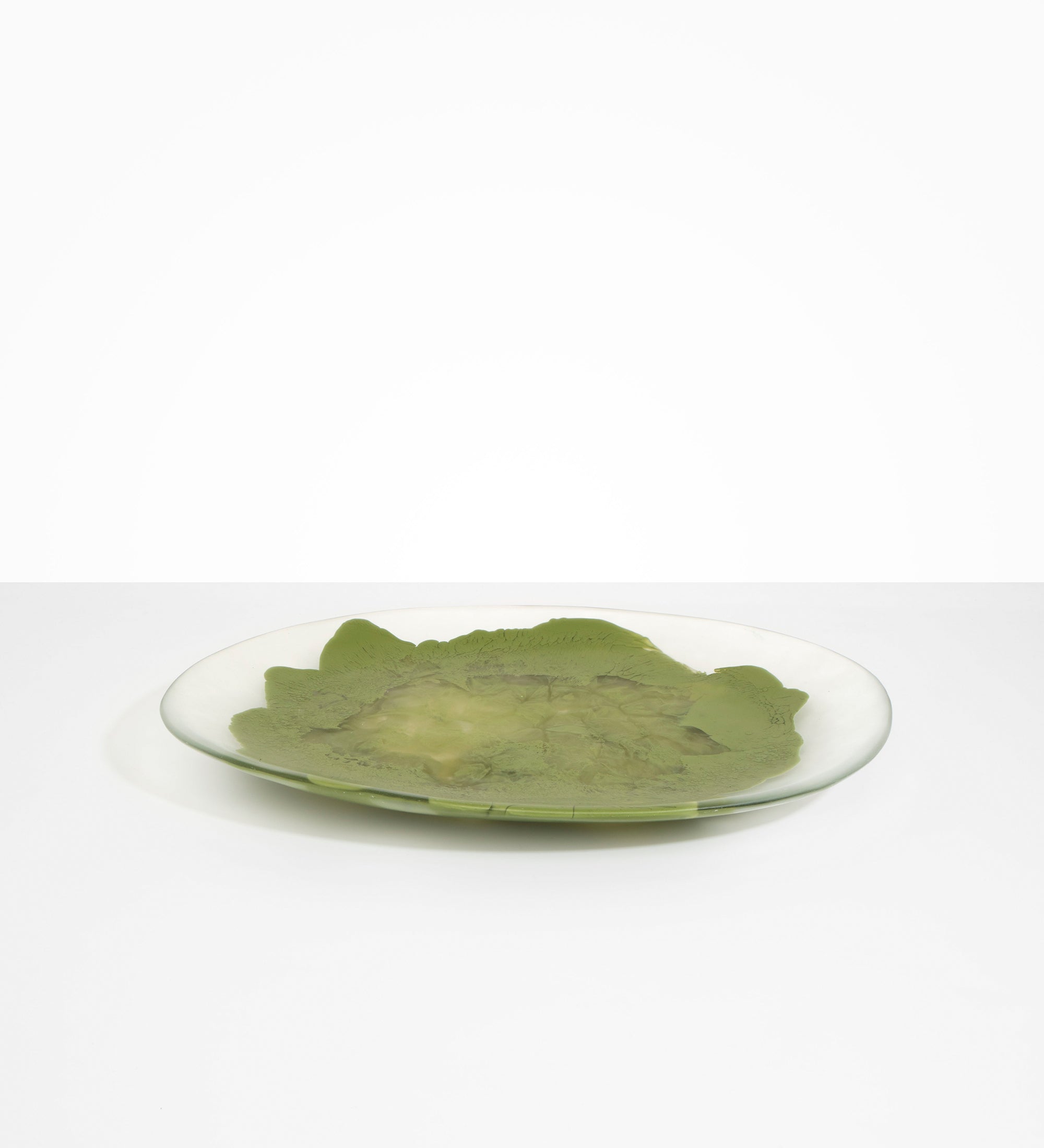 Dinosaur Designs Long Temple Platter Serving Platters in Olive Colour resin