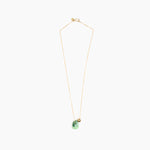 Dinosaur Designs Joie De Vivre Pendant Necklaces in Moss Colour resin with Gold-Filled Material