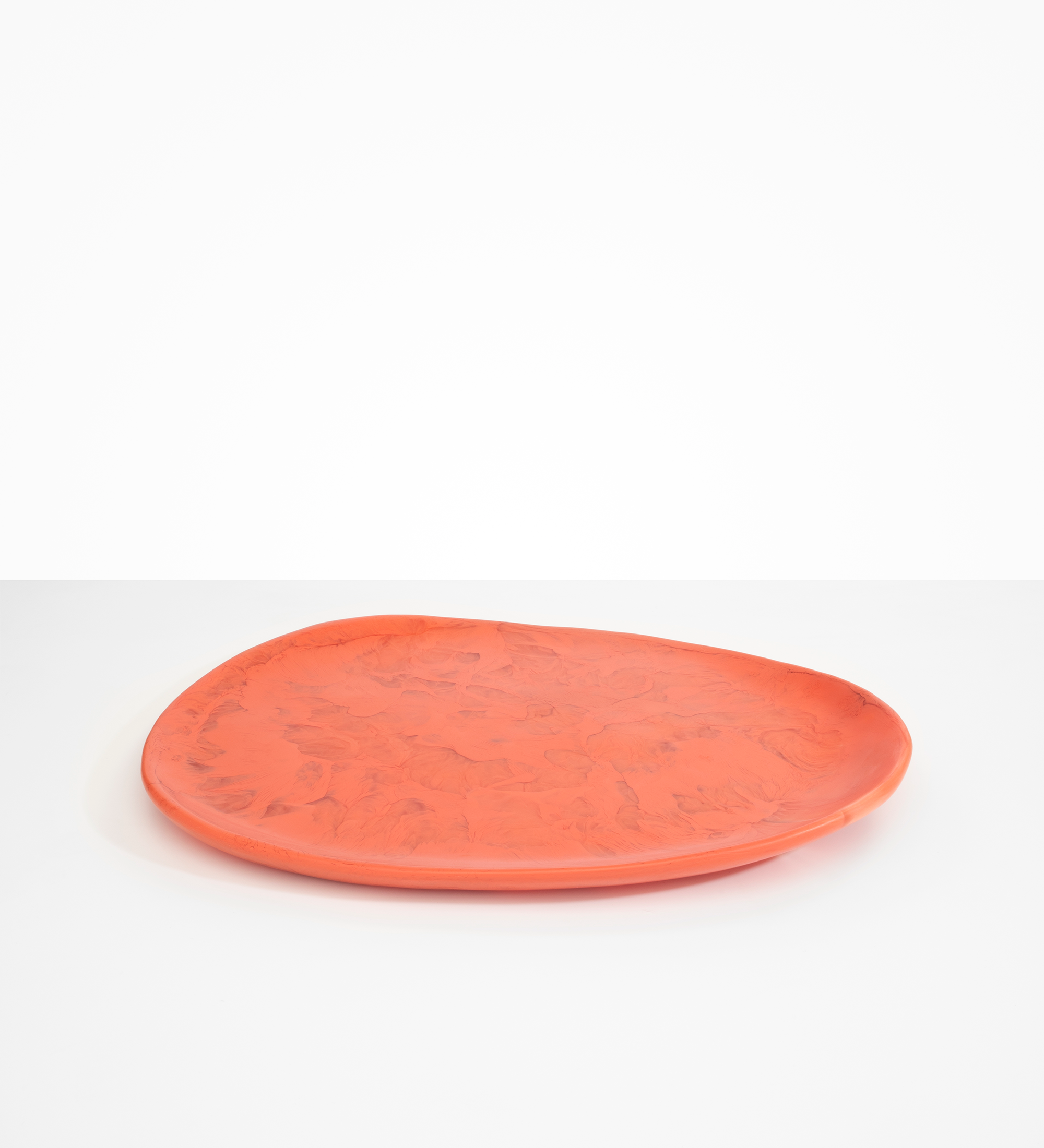 Dinosaur Designs Large Pebble Platter Serving Platters in Coral Swirl Colour resin