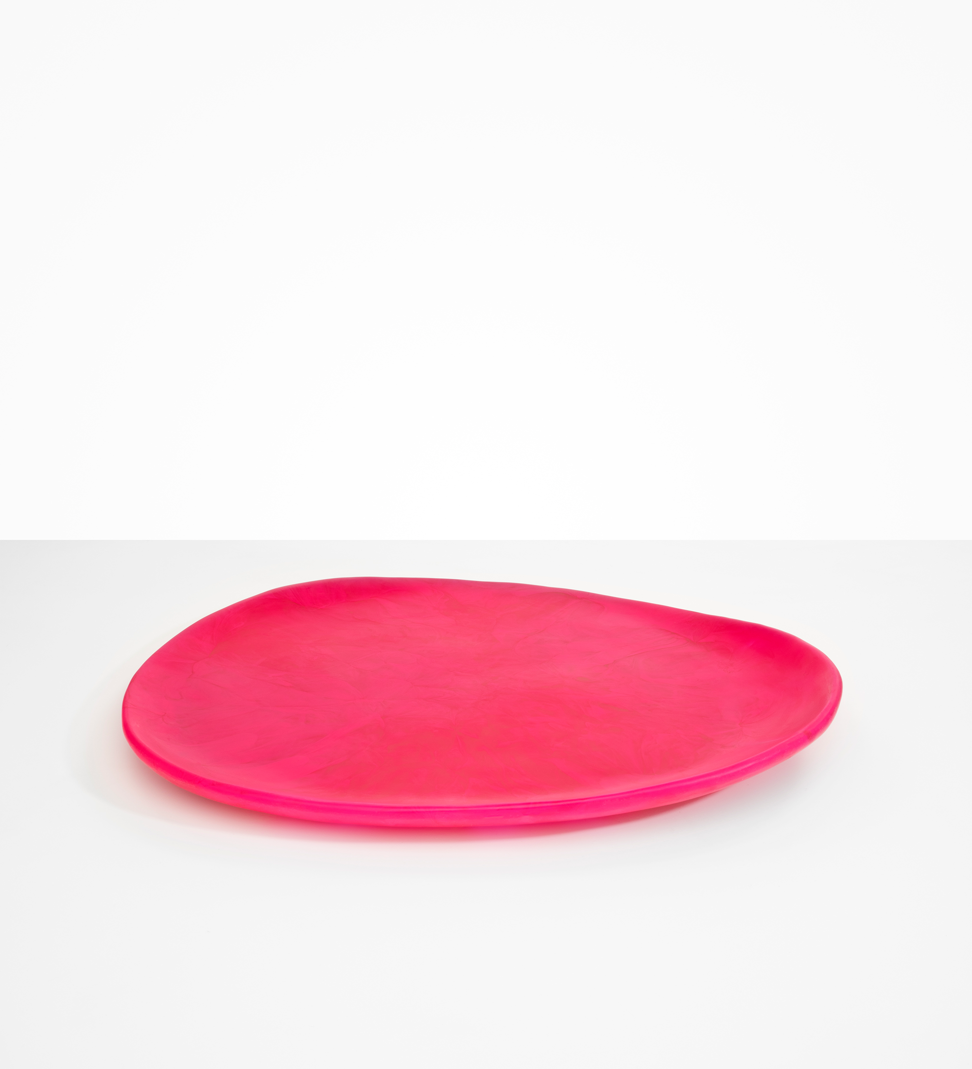 Dinosaur Designs Large Pebble Platter Serving Platters in Flamingo Colour resin