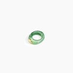 Dinosaur Designs Round Rock Ring Rings in Moss Colour resin 