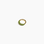 Dinosaur Designs Small Horn Ring Rings in Olive Colour resin with Nano-Coated Brass Material