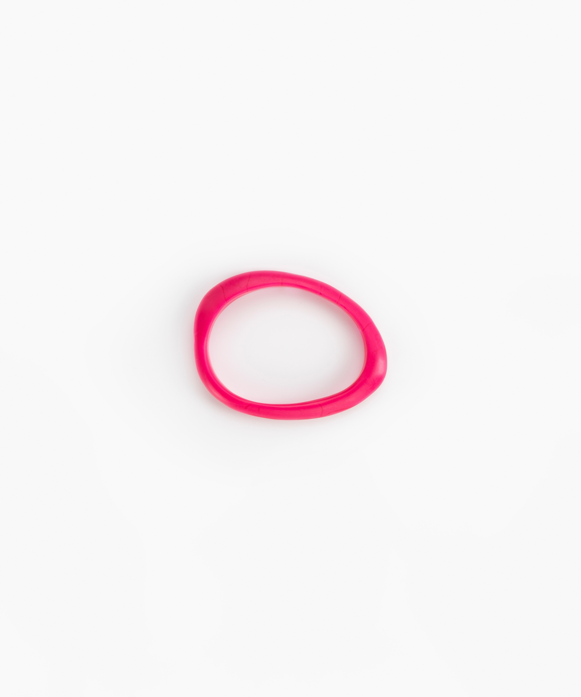 Dinosaur Designs Rock Wishbone Bangle Bracelets in Flamingo Colour resin with Wide Fit