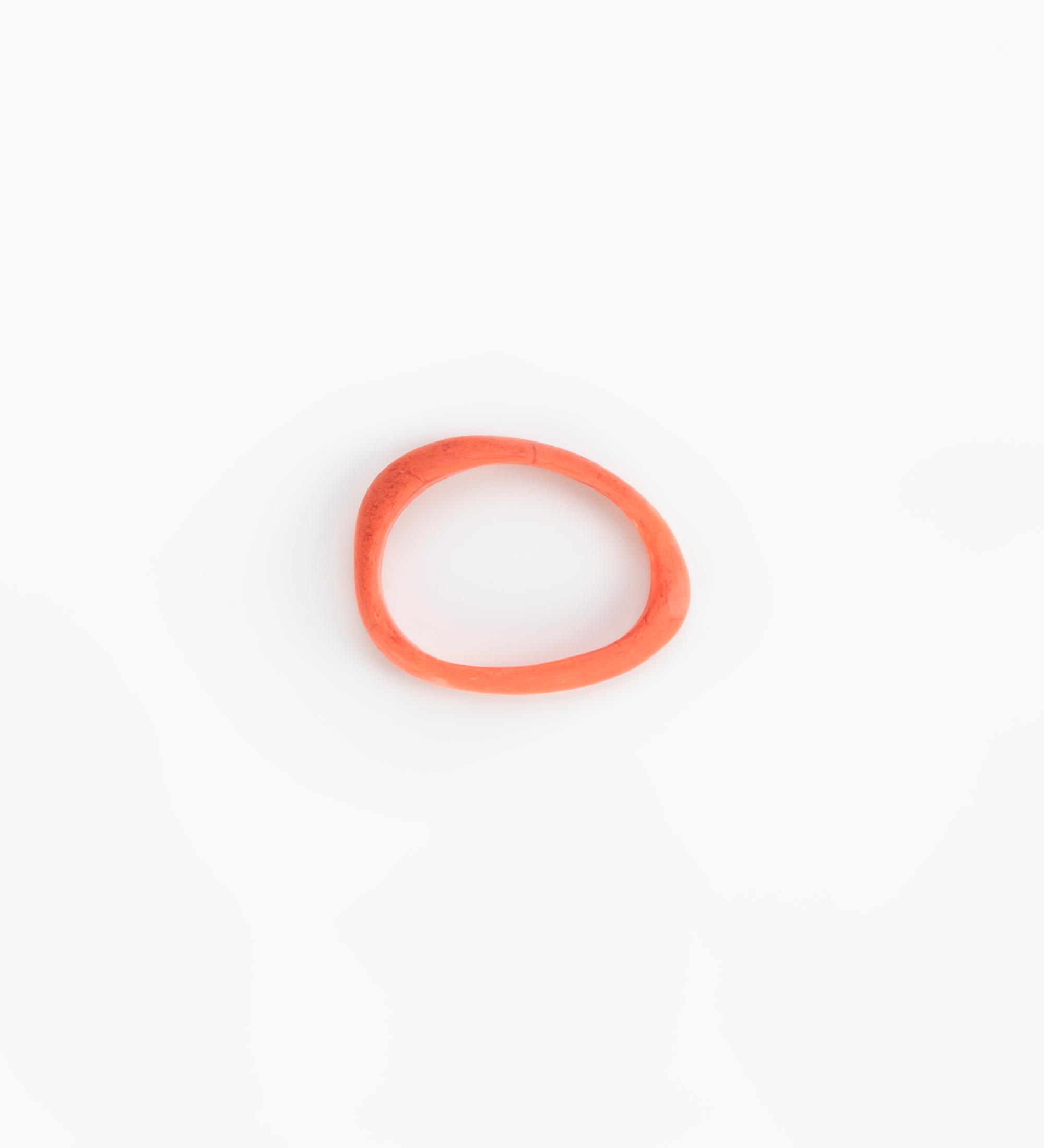 Dinosaur Designs Rock Wishbone Bangle Bracelets in Coral Swirl Colour resin with Wide Fit