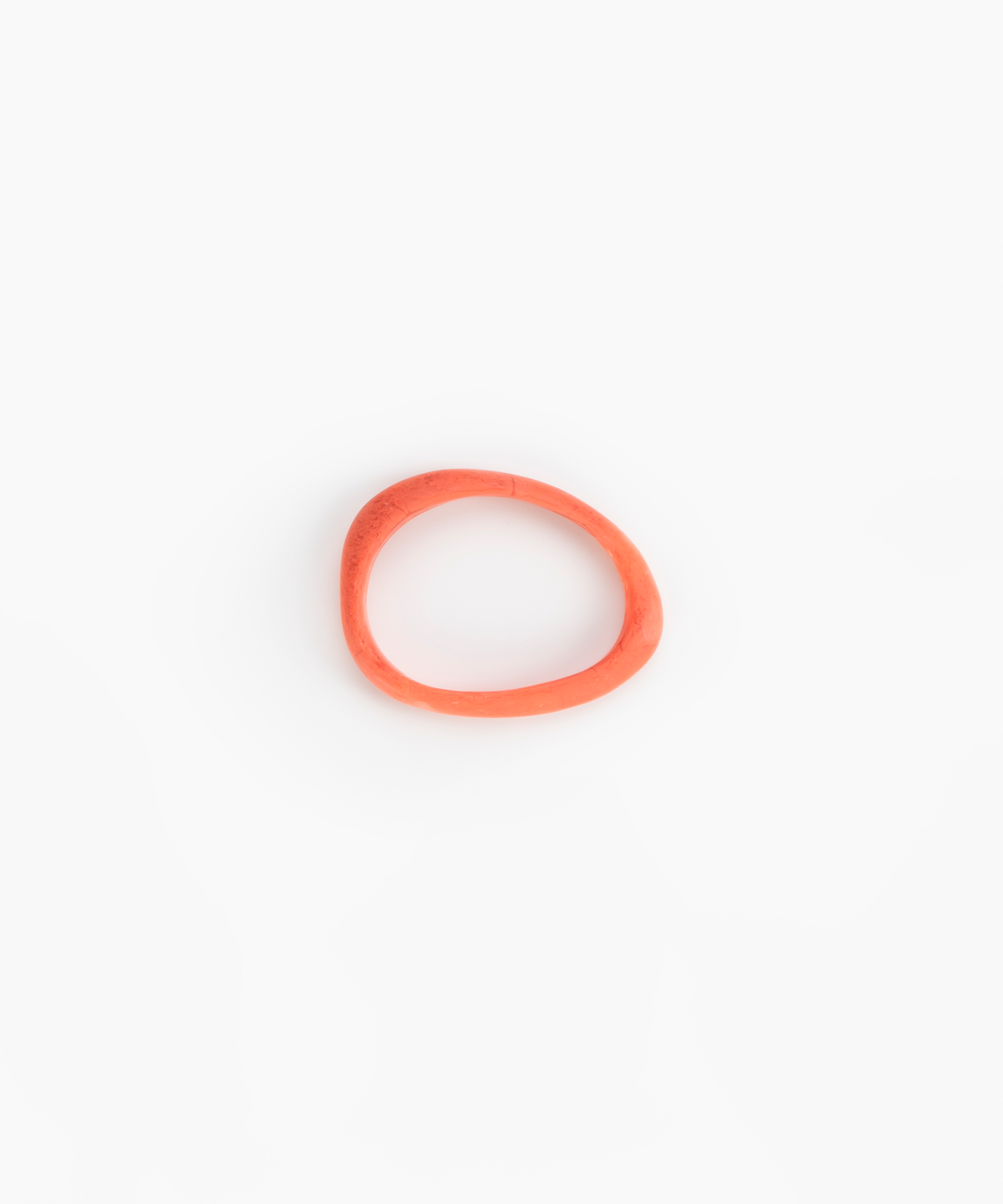 Dinosaur Designs Rock Wishbone Bangle Bracelets in Coral Swirl Colour resin with Wide Fit