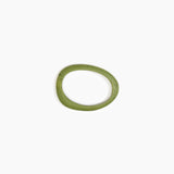 Dinosaur Designs Rock Wishbone Bangle Bracelets in Olive Colour resin with Wide Fit