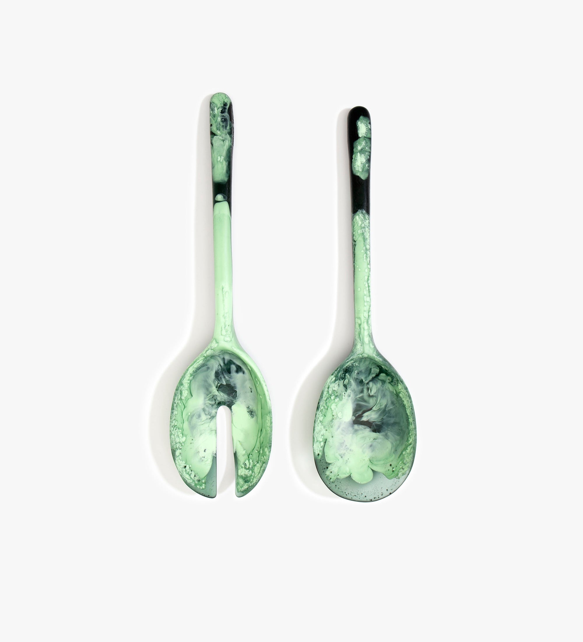 Dinosaur Designs Long Stone Servers Tableware in Moss Colour resin