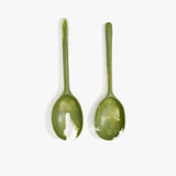 Dinosaur Designs Long Stone Servers Tableware in Olive Colour resin