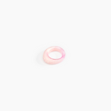 Dinosaur Designs Slate Ring Rings in Shell Pink Colour resin with Regular Fit