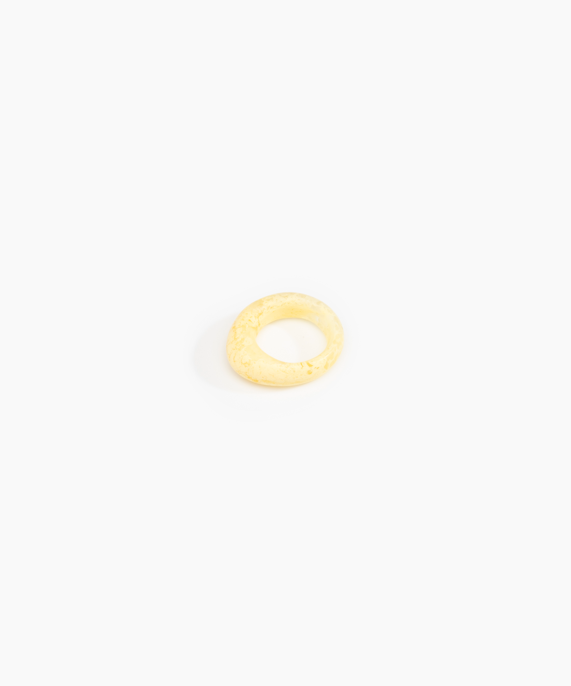 Dinosaur Designs Slate Ring Rings in Lemon Colour resin with Regular Fit