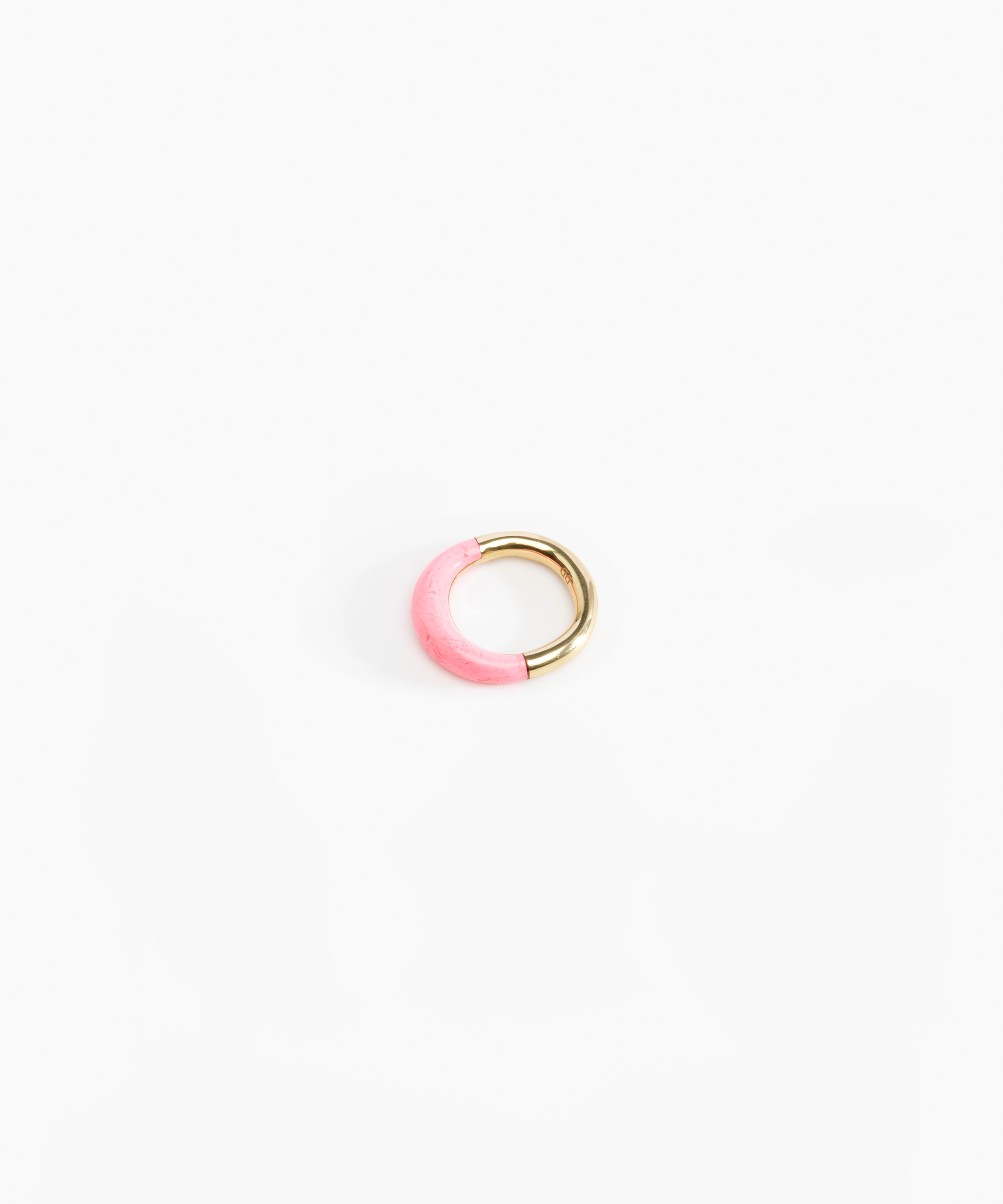 Dinosaur Designs Small Horn Ring Rings in Parakeet Colour resin with Nano-Coated Brass Material