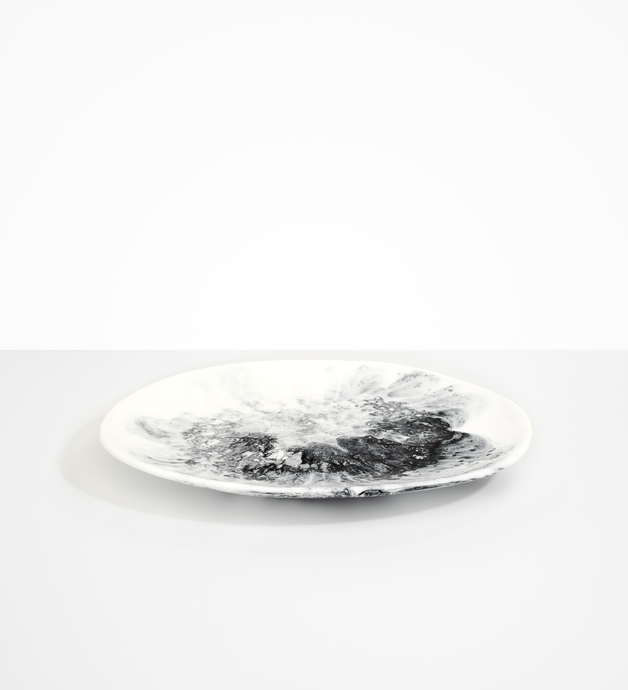 Dinosaur Designs Long Temple Platter Serving Platters in White Marble Colour resin