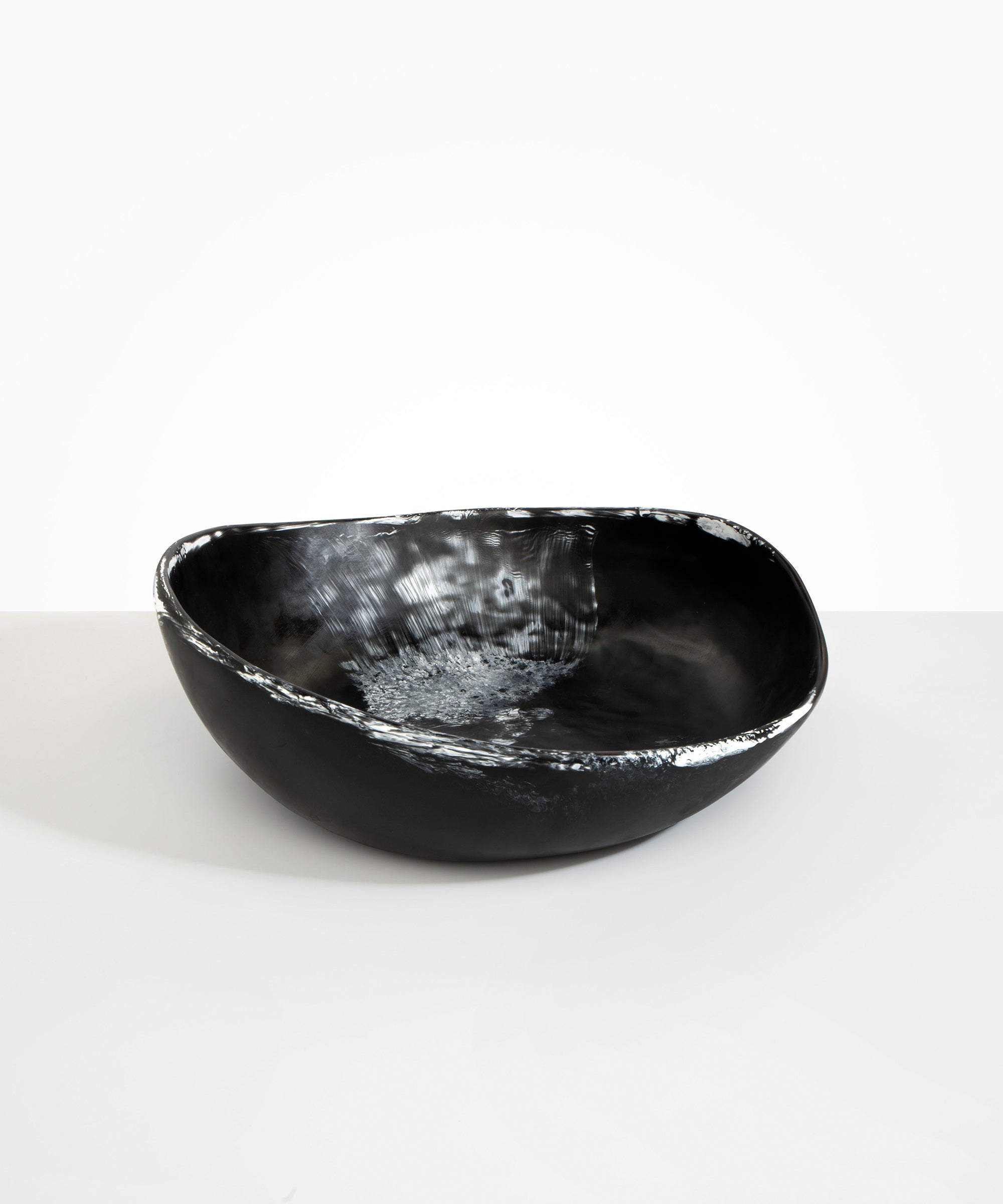 Dinosaur Designs Large Flow Bowl Bowls in Black Marble Colour resin