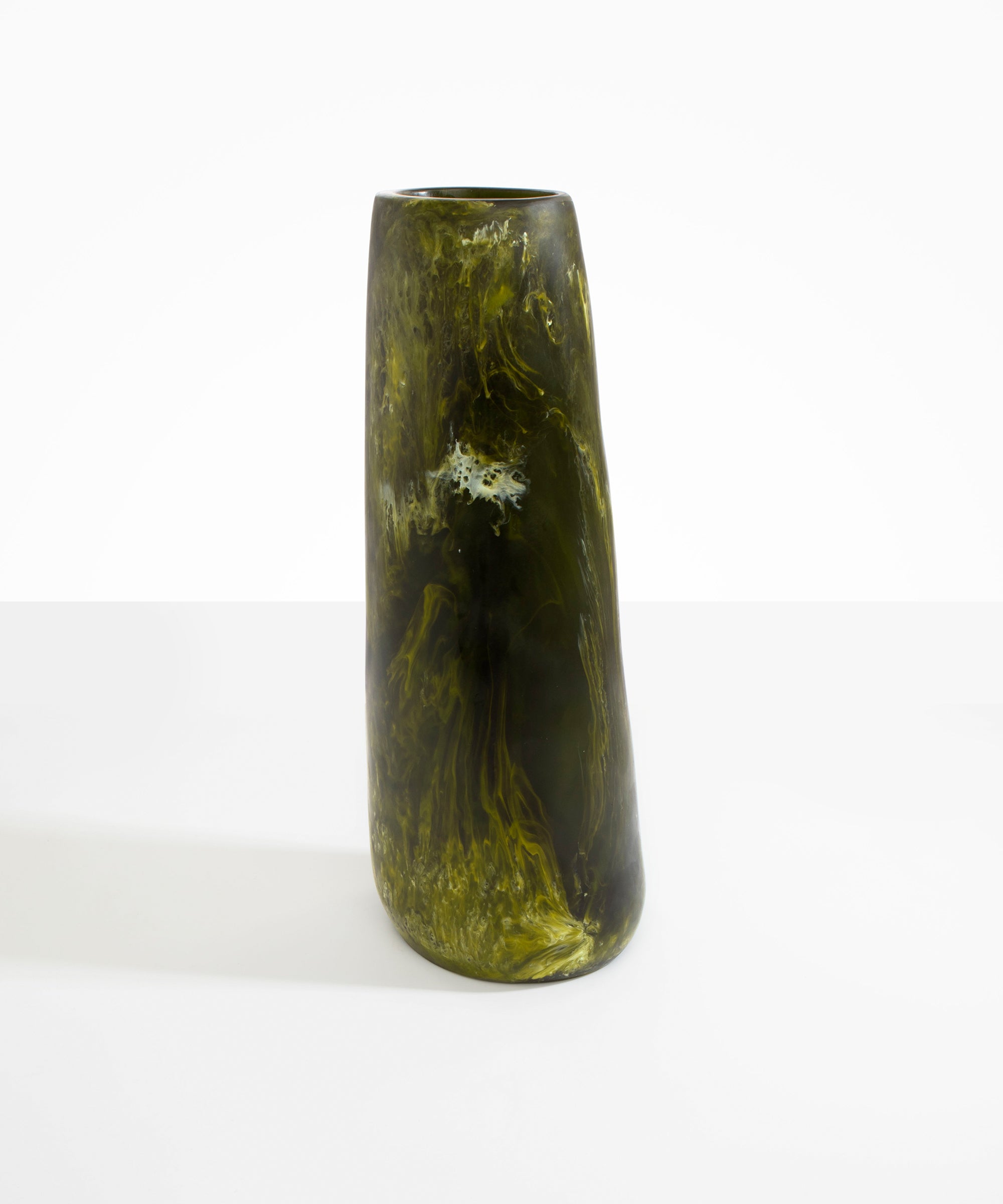 Dinosaur Designs Tall Pebble Vase Vases in Malachite Colour resin